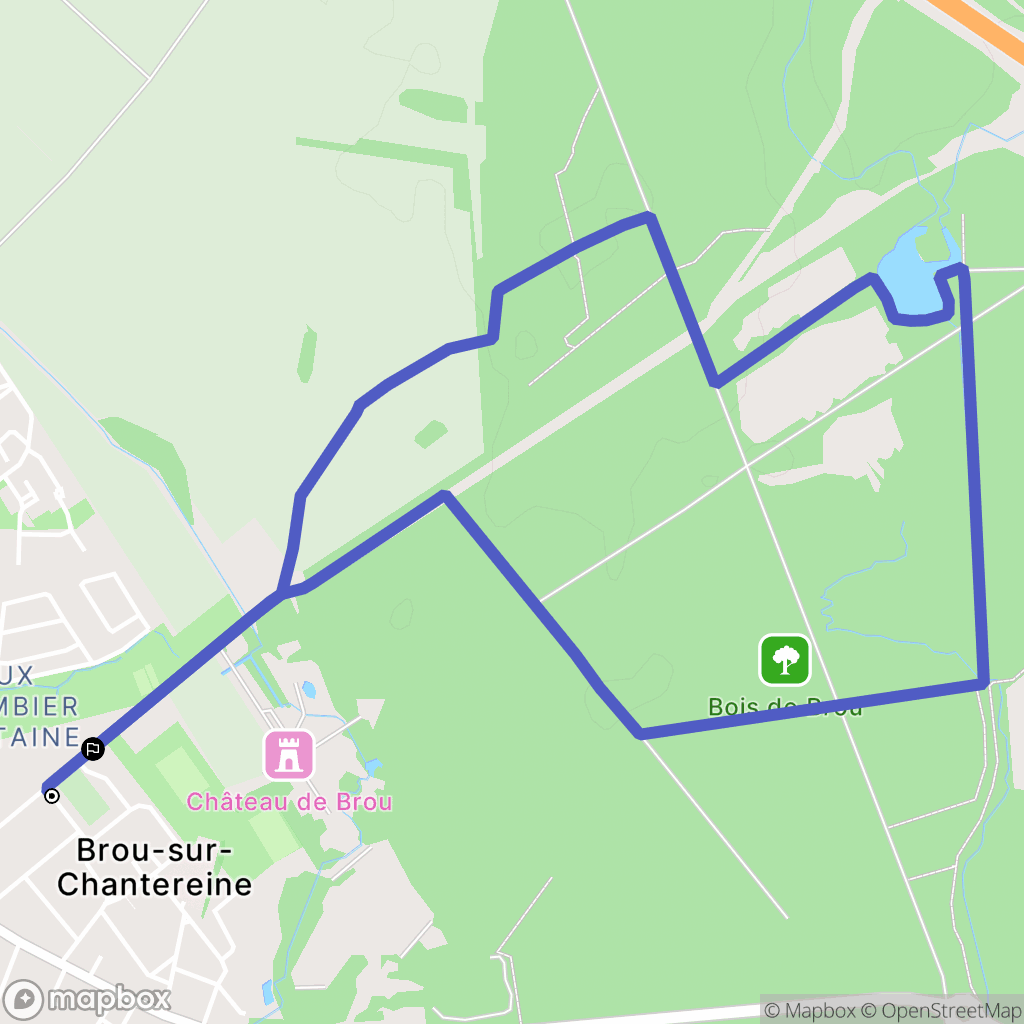 Brou-sur-Chantereine : carte du parcours de randonnée - France