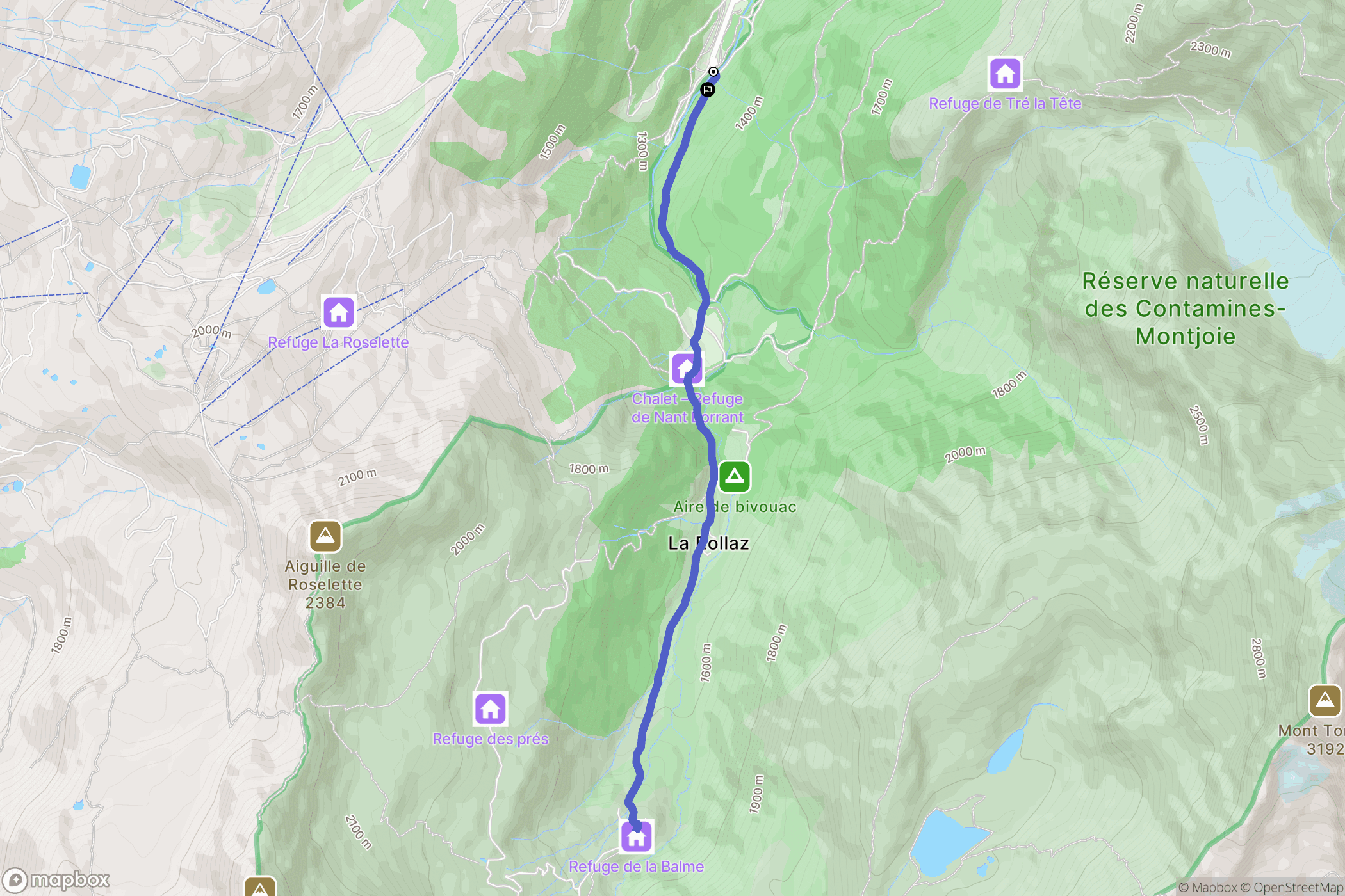 Les-Contamines-Montjoie: routekaart voor buitenactiviteiten - France