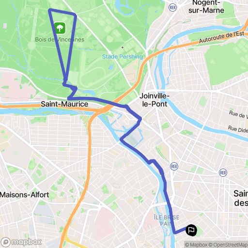 Saint-Maur-des-Fossés : carte du parcours de randonnée - France