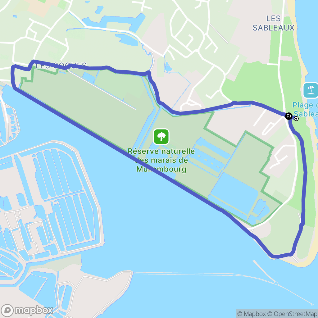 Noirmoutier-en-l'Île : carte du parcours de randonnée - France
