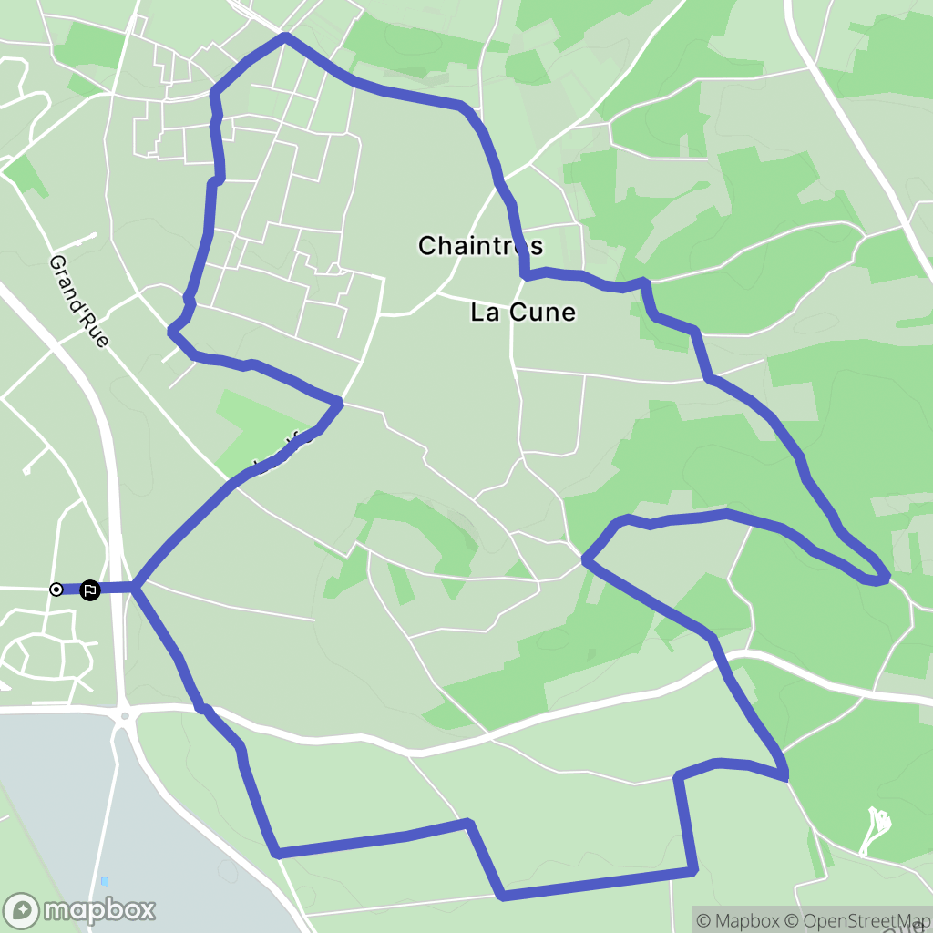 Varrains : carte du parcours de randonnée - France