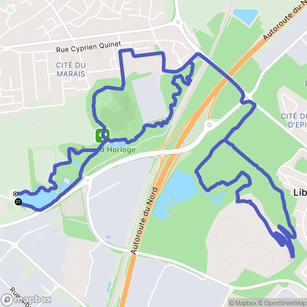 Carvin : carte du parcours de randonnée - France