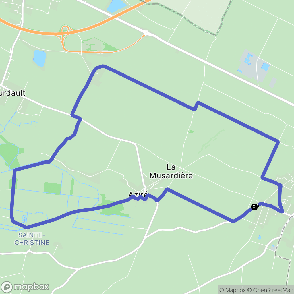 Benet : carte du parcours de randonnée - France