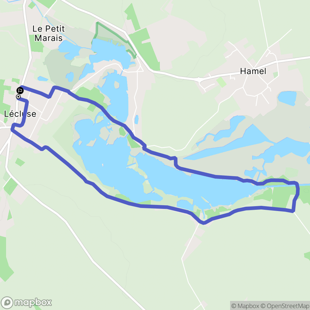 Lécluse : carte du parcours de randonnée - France