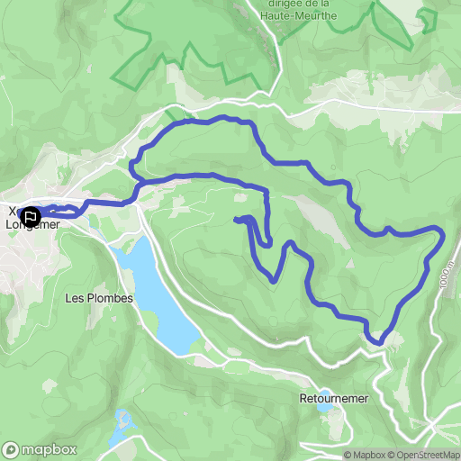 Xonrupt-Longemer : carte du parcours de randonnée - France