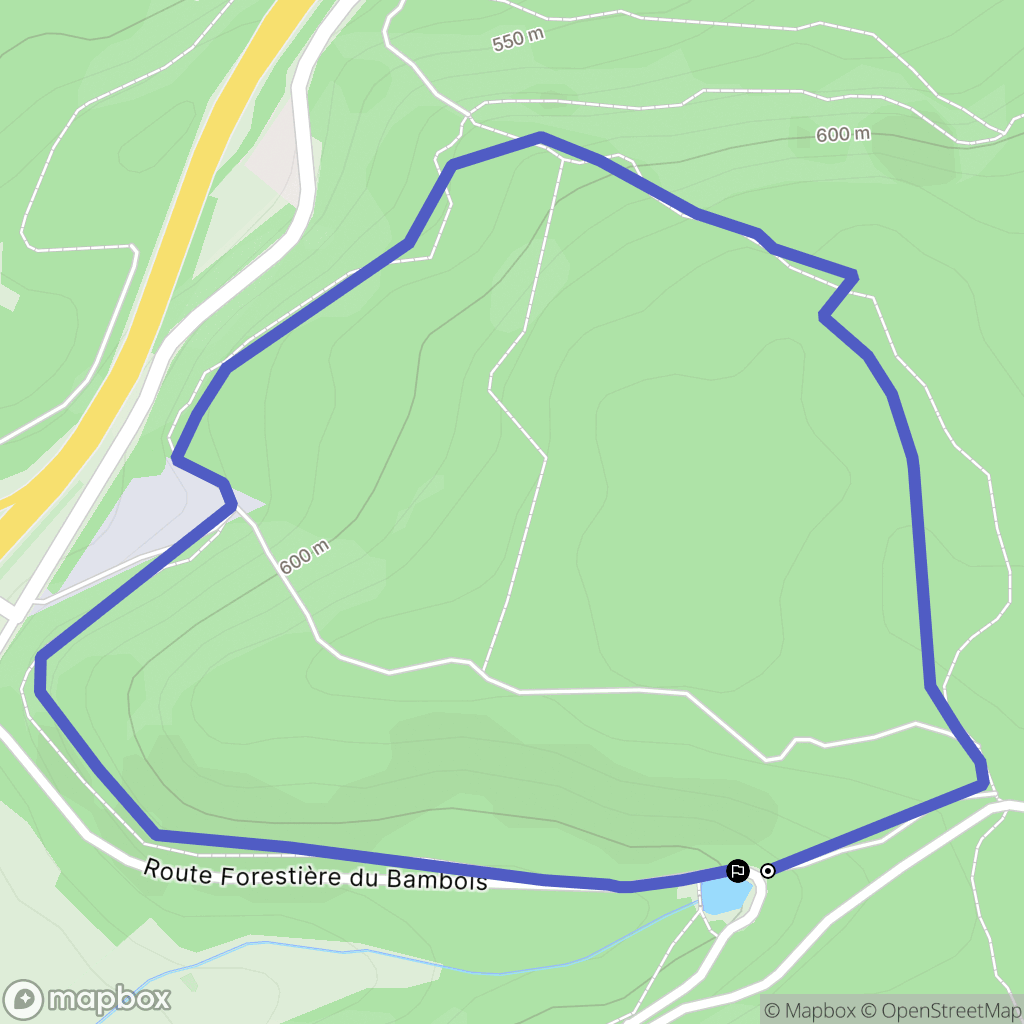 Remiremont : carte du parcours de randonnée - France