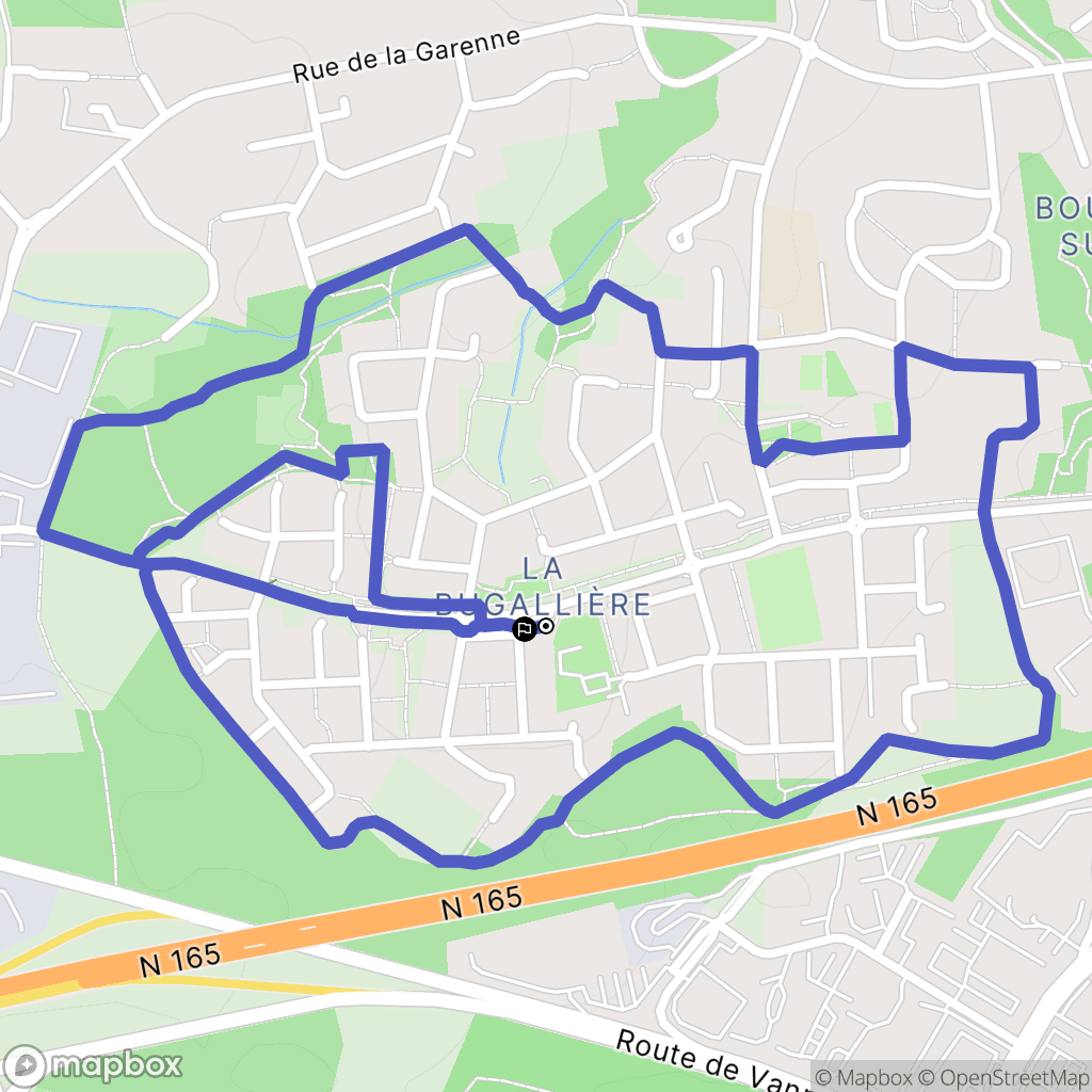 Orvault : carte du parcours de randonnée - France