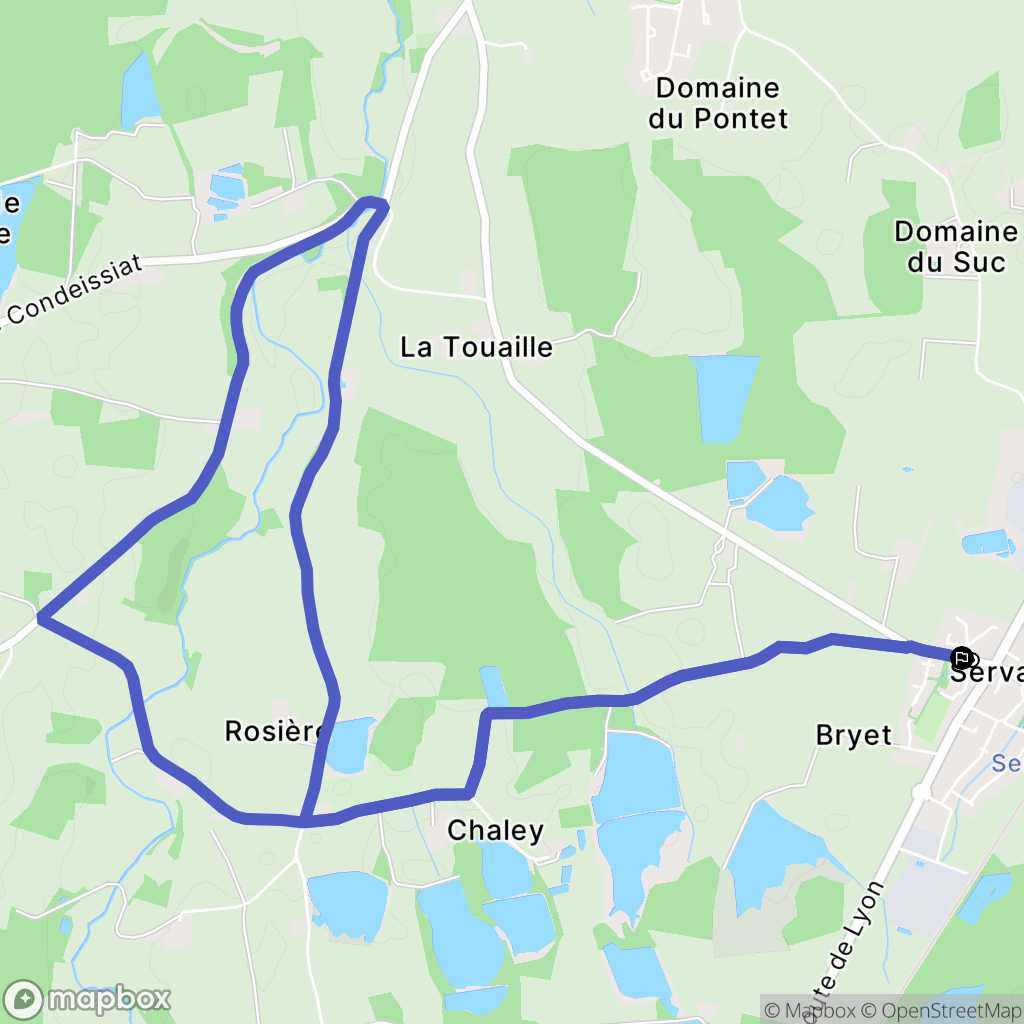 Servas : carte du parcours de randonnée - France