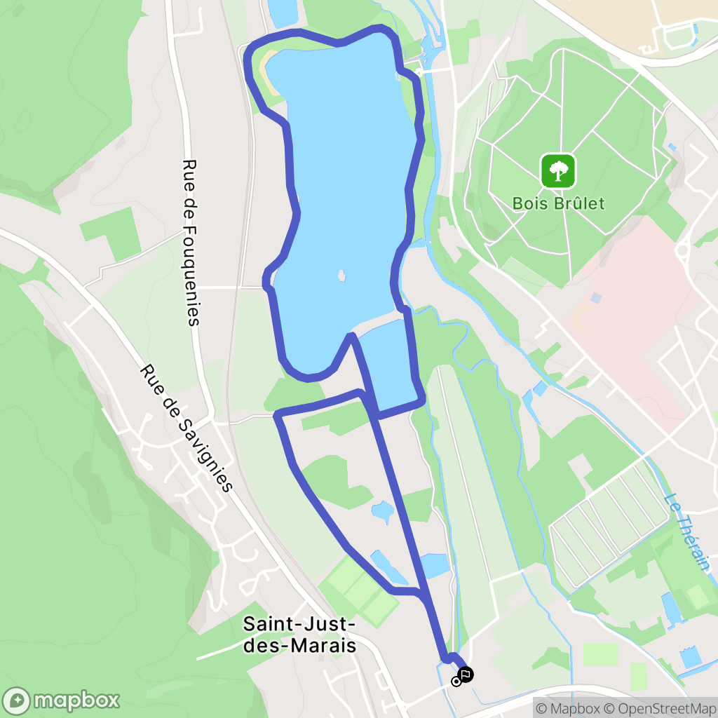 Beauvais : carte du parcours de randonnée - France
