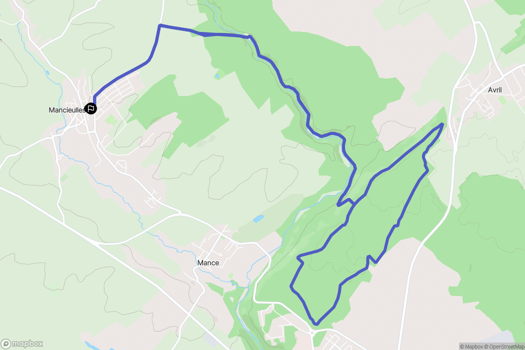Val de Briey : carte du parcours de randonnée - France