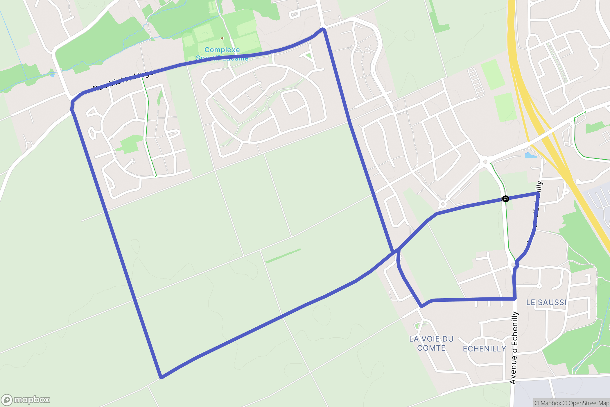 Saint-André-les-Vergers : carte du parcours de randonnée - France