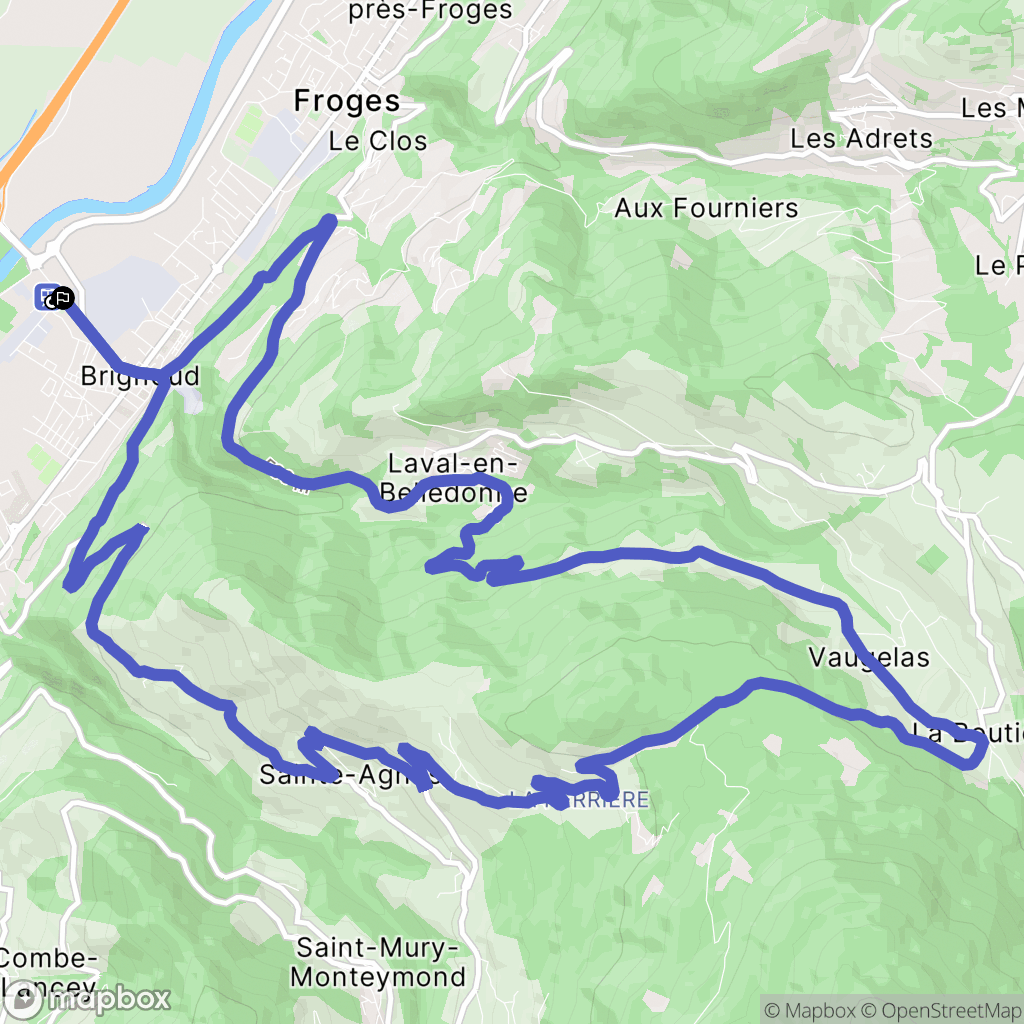 Villard-Bonnot : carte du parcours de randonnée - France