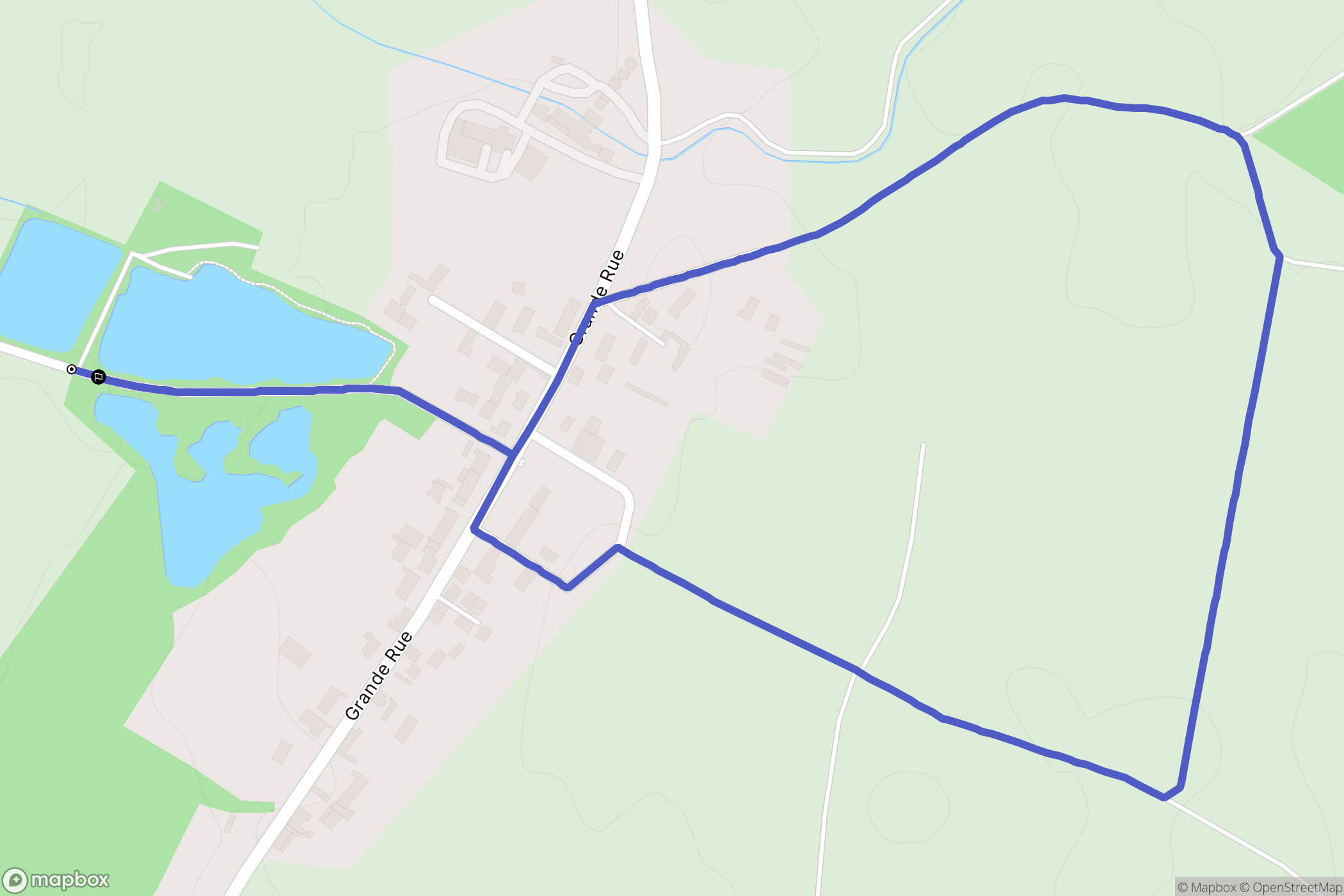Les Maillys : carte du parcours de randonnée - France