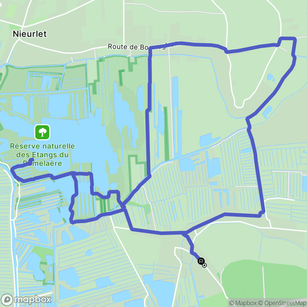 Clairmarais : carte du parcours de randonnée - France