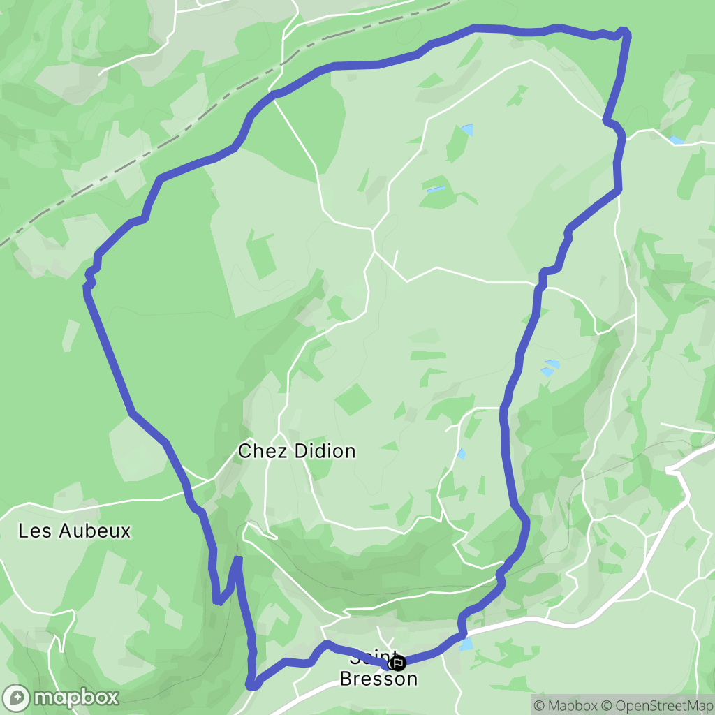Saint-Bresson : carte du parcours de randonnée - France