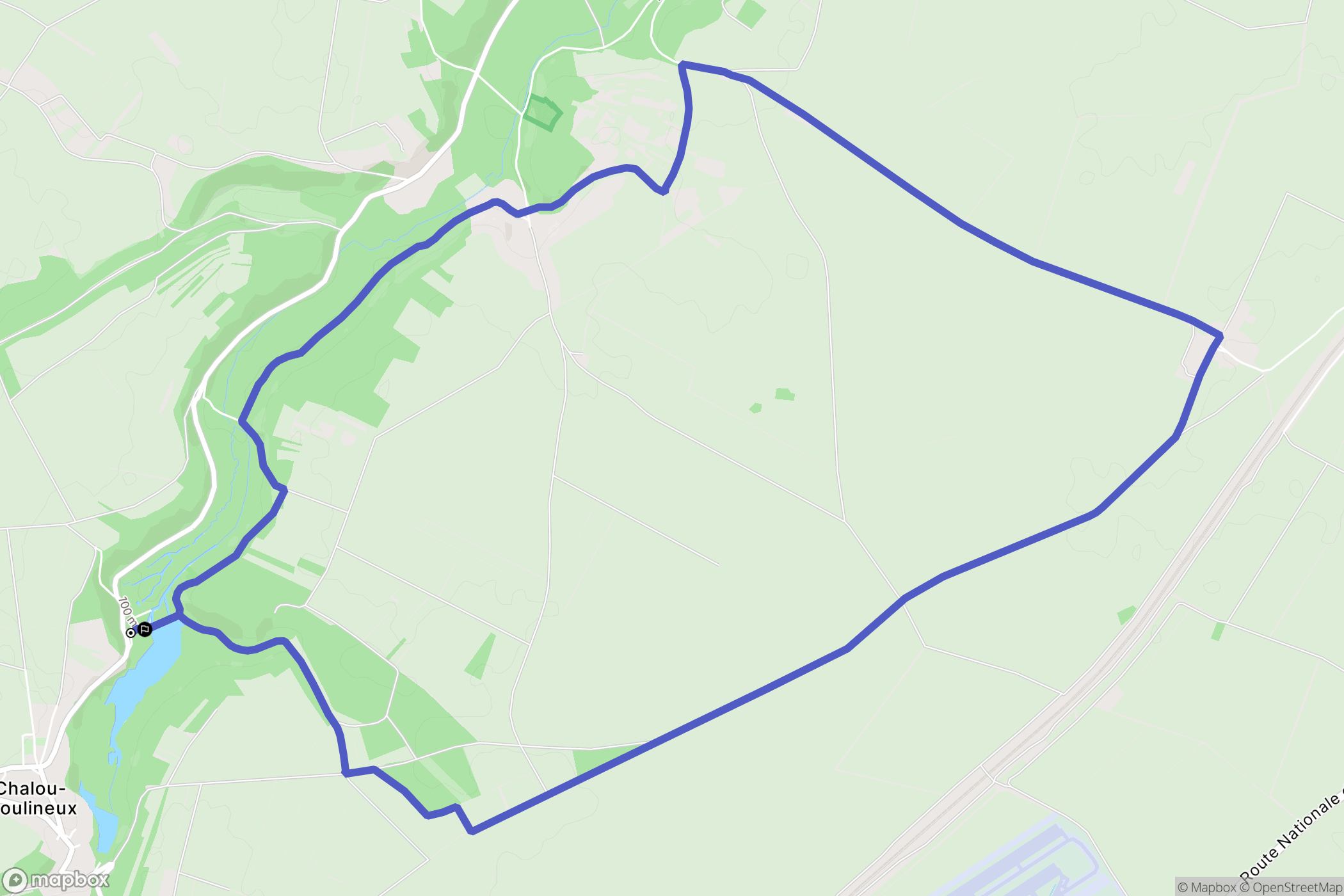 Chalou-Moulineux : carte du parcours de randonnée - France