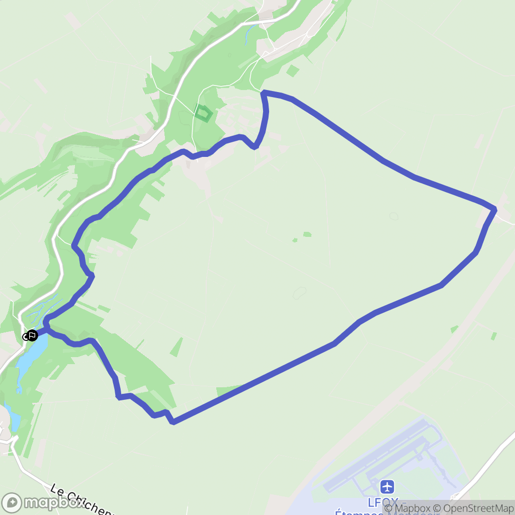 Chalou-Moulineux : carte du parcours de randonnée - France