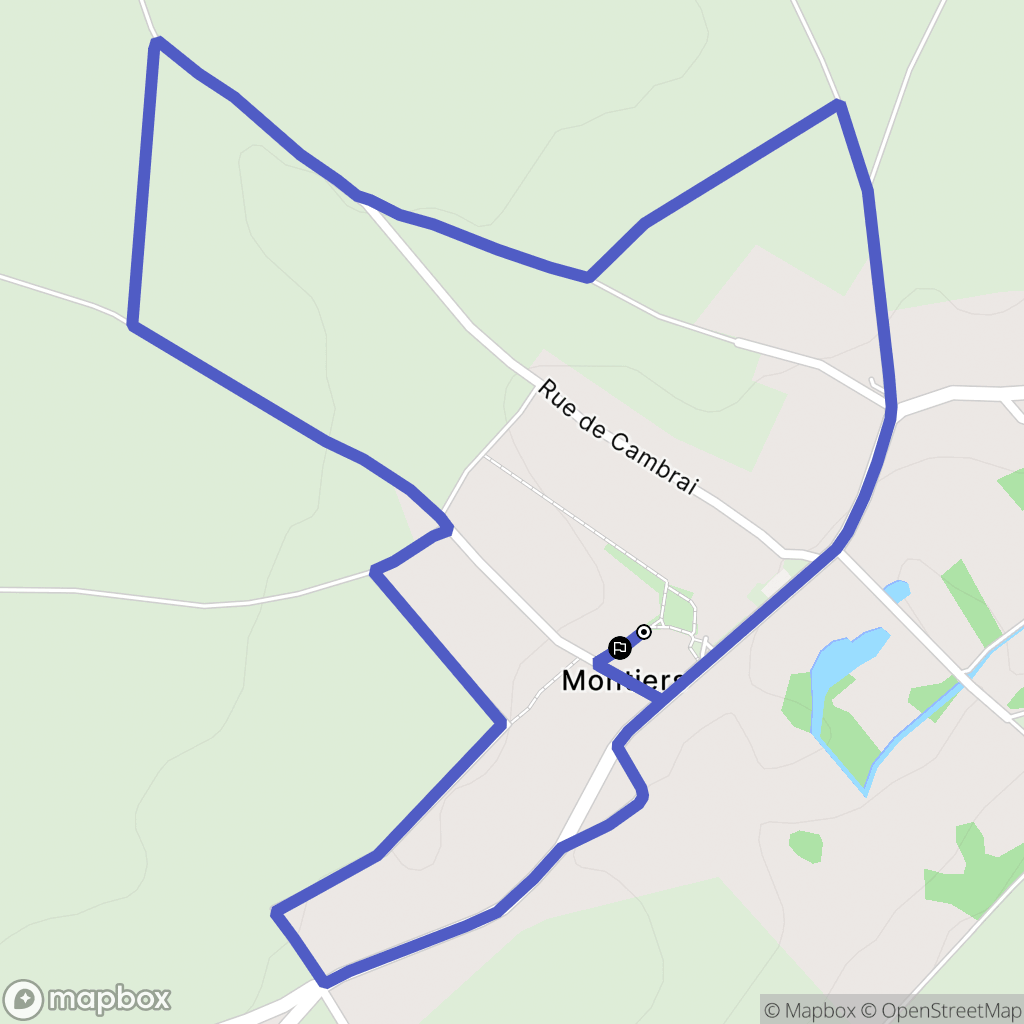 Montiers : carte du parcours de randonnée - France