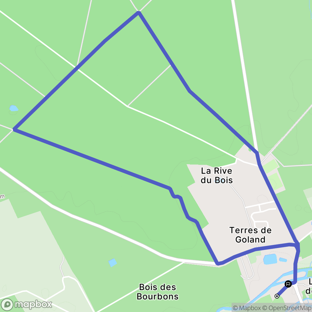 Bracieux : carte du parcours de randonnée - France