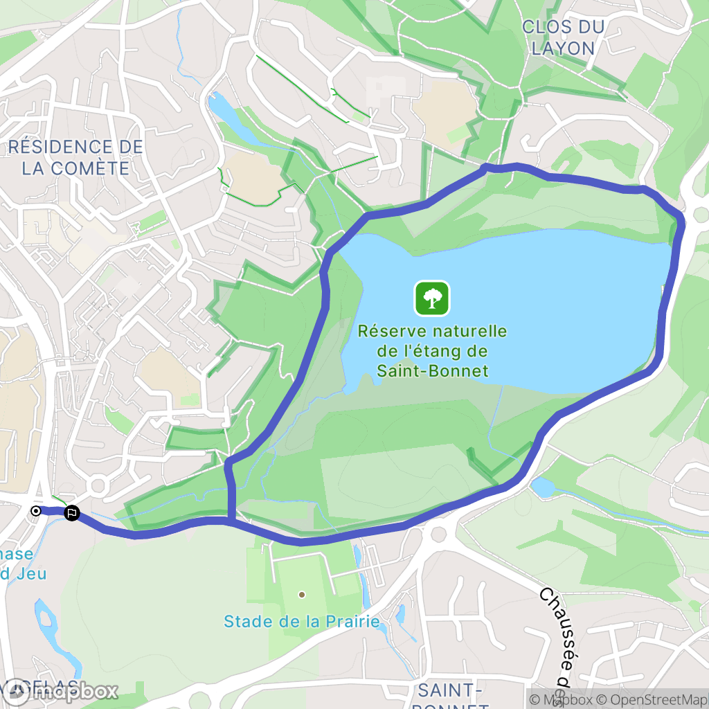 Villefontaine : carte du parcours de randonnée - France