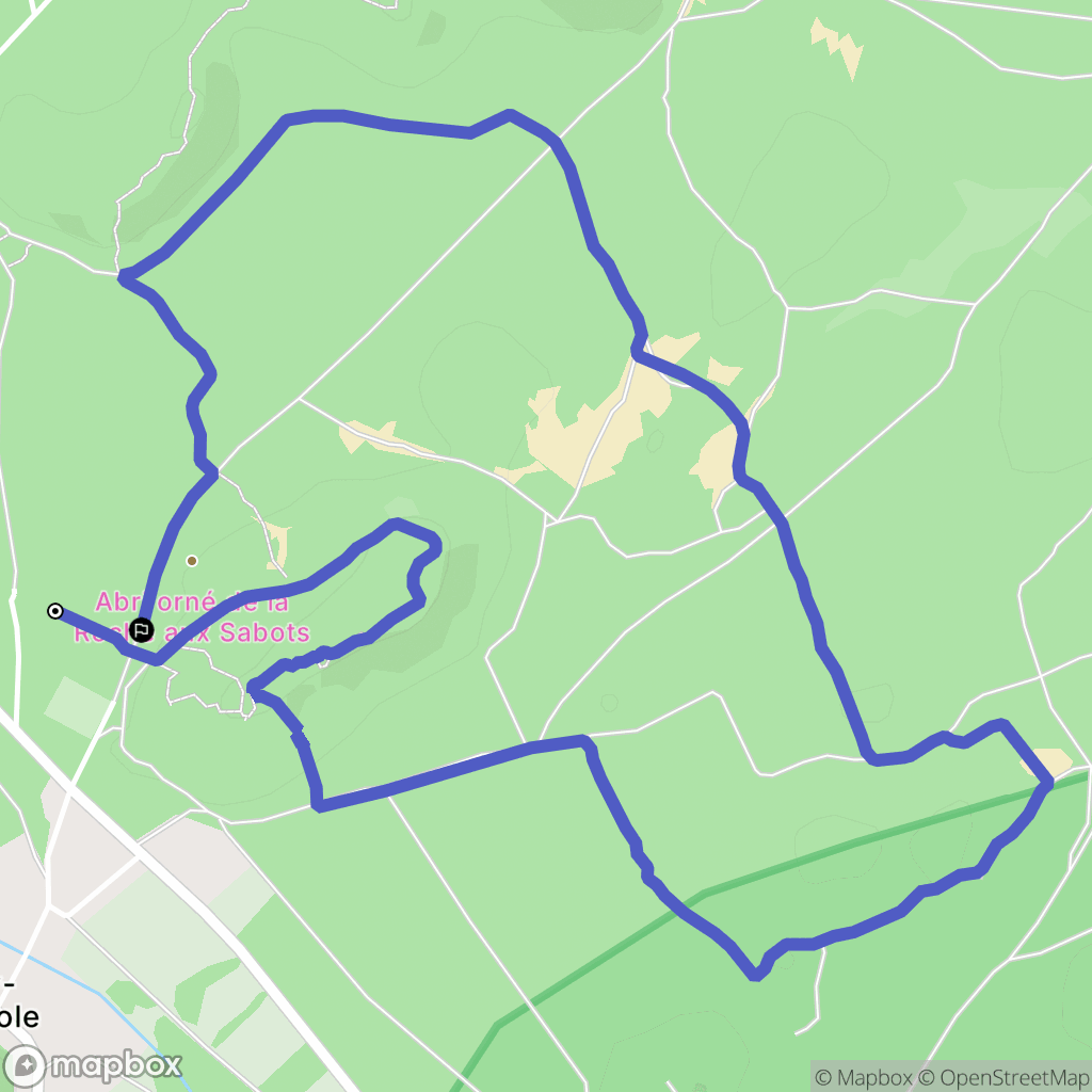 Noisy-sur-École : carte du parcours de randonnée - France