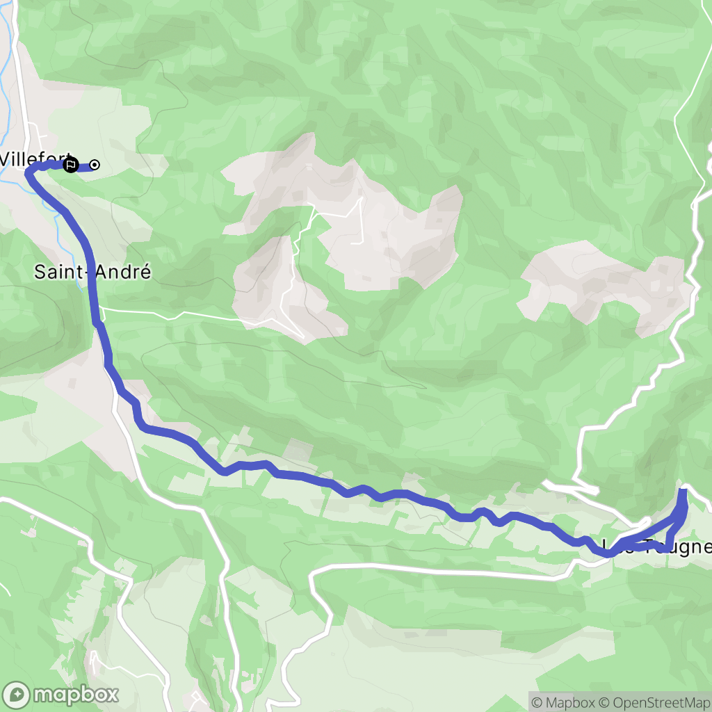 Villefort : carte du parcours de randonnée - France