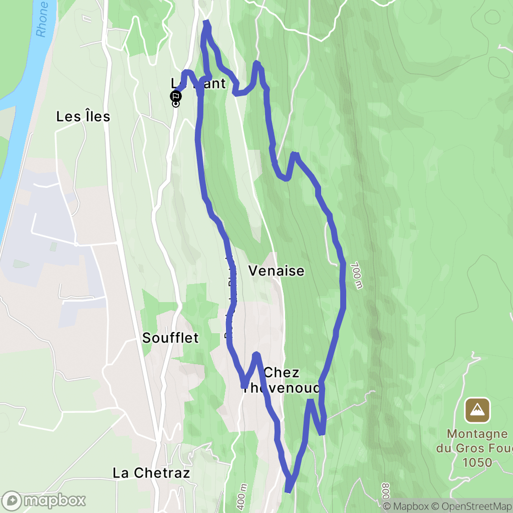Motz : carte du parcours de randonnée - France