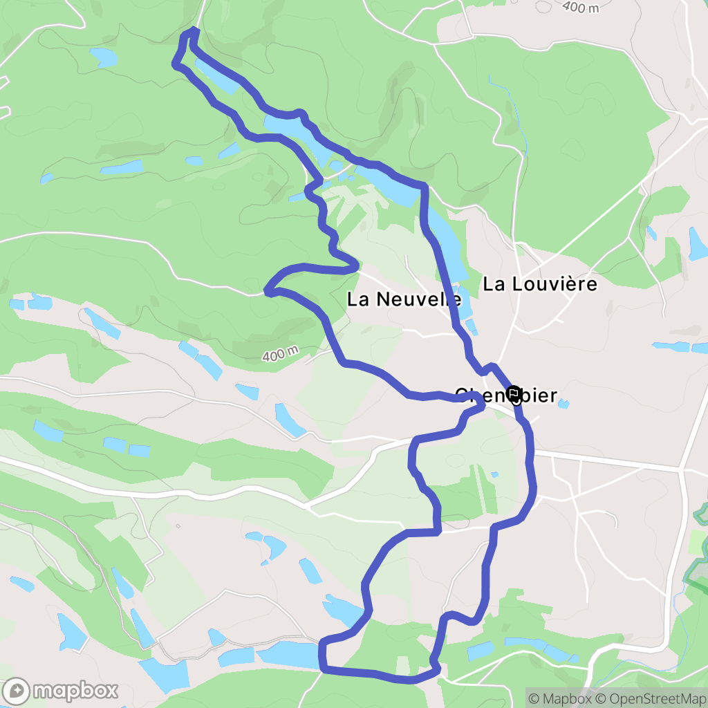 Chenebier : carte du parcours de randonnée - France