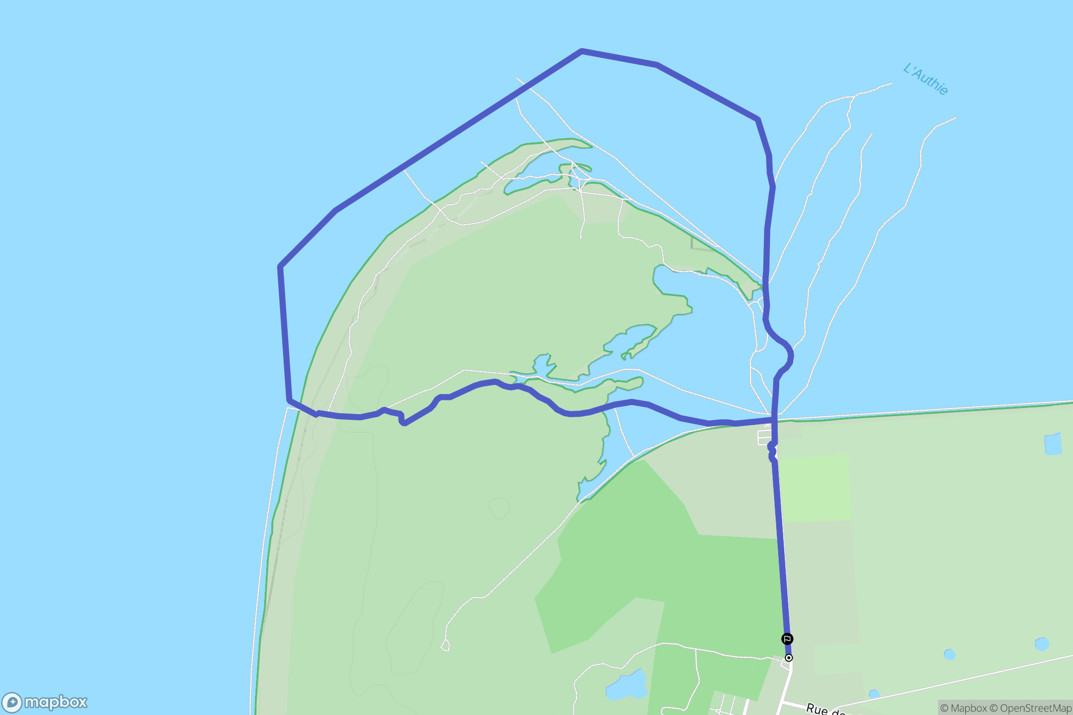 Fort-Mahon-Plage : carte du parcours de randonnée - France