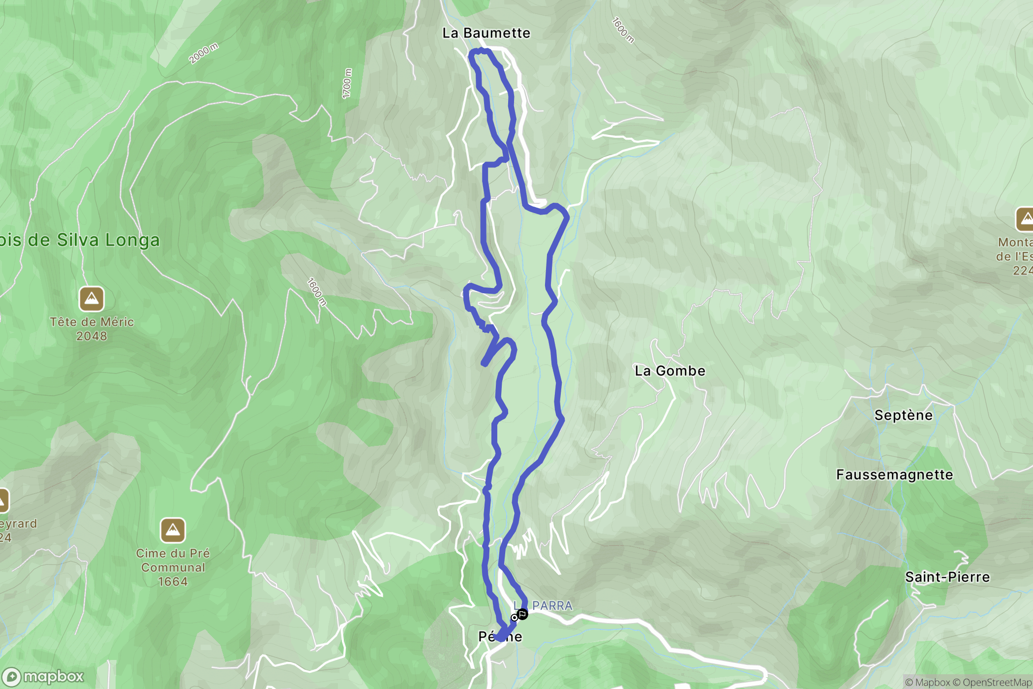 Péone: routekaart voor buitenactiviteiten - France