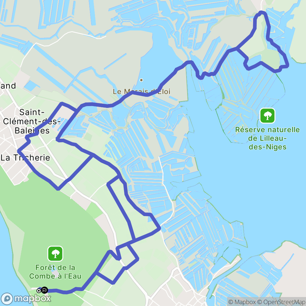 Ars-en-Ré : carte du parcours de randonnée - France