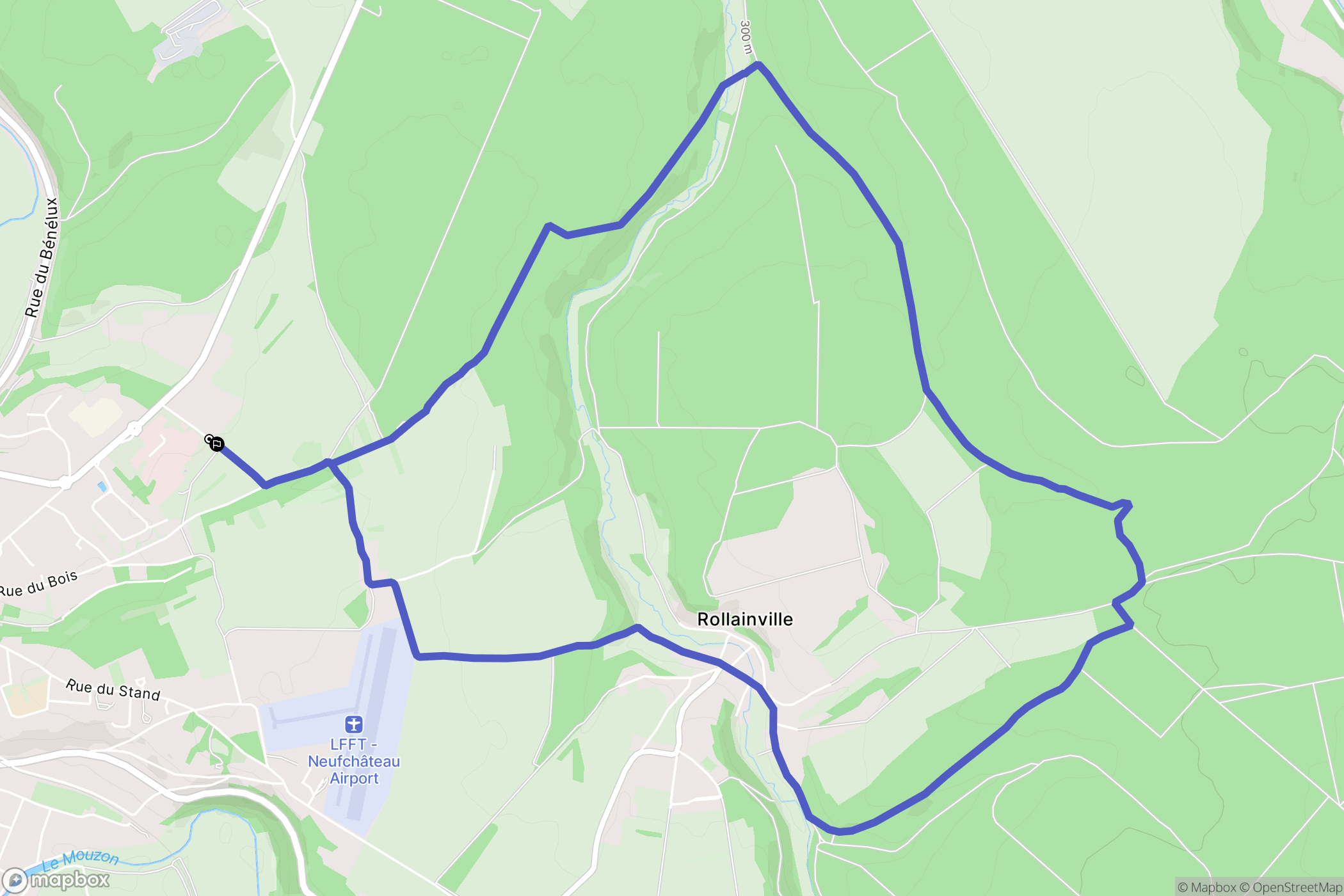 Neufchâteau : carte du parcours de randonnée - France