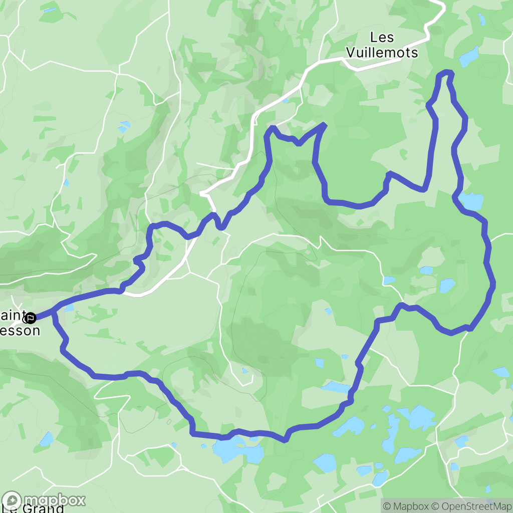 Saint-Bresson : carte du parcours de randonnée - France