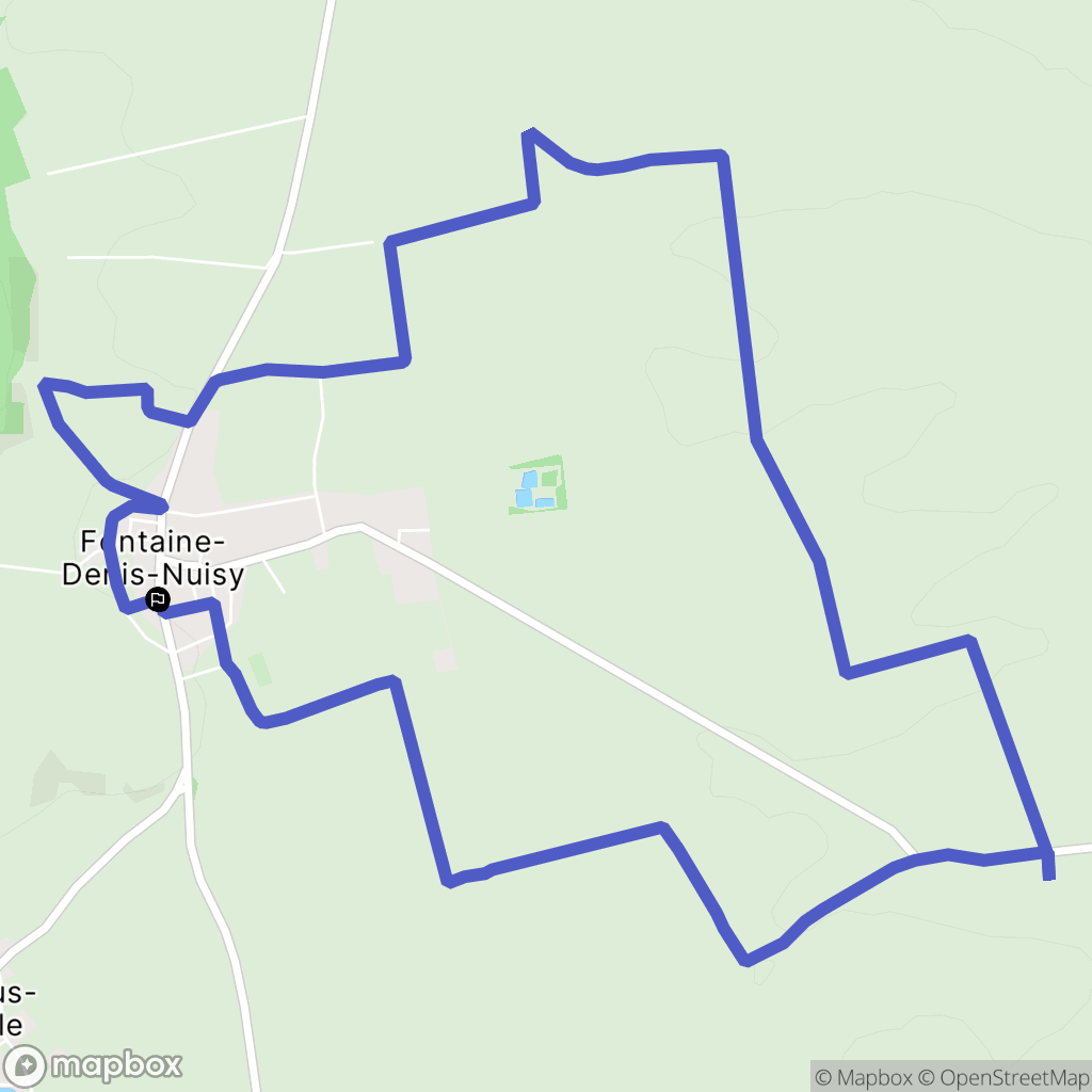 Fontaine-Denis-Nuisy : carte du parcours de randonnée - France