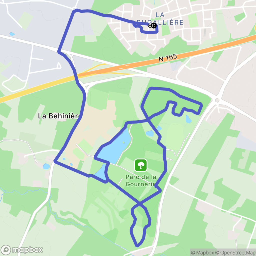 Orvault : carte du parcours de randonnée - France