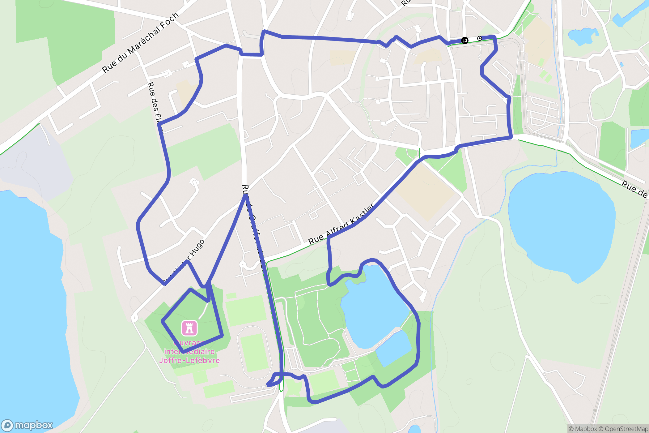 Lingolsheim : carte du parcours de randonnée - France