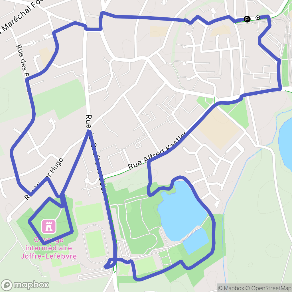 Lingolsheim : carte du parcours de randonnée - France