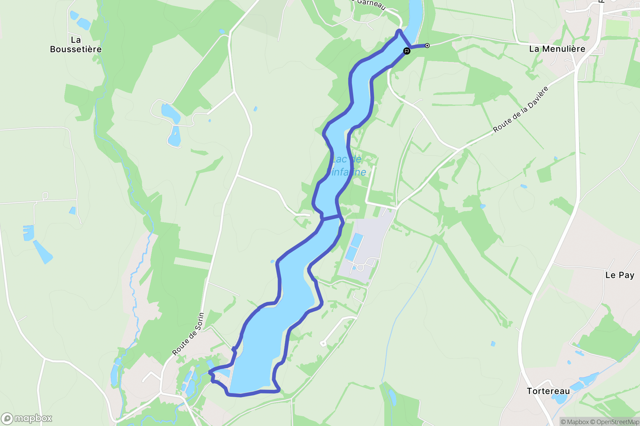 Poiroux : carte du parcours de randonnée - France