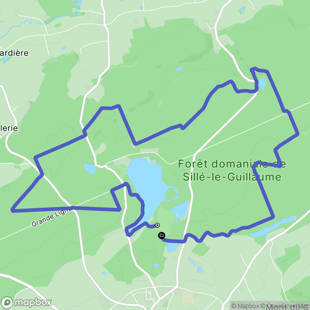Sillé-le-Guillaume : carte du parcours de randonnée - France