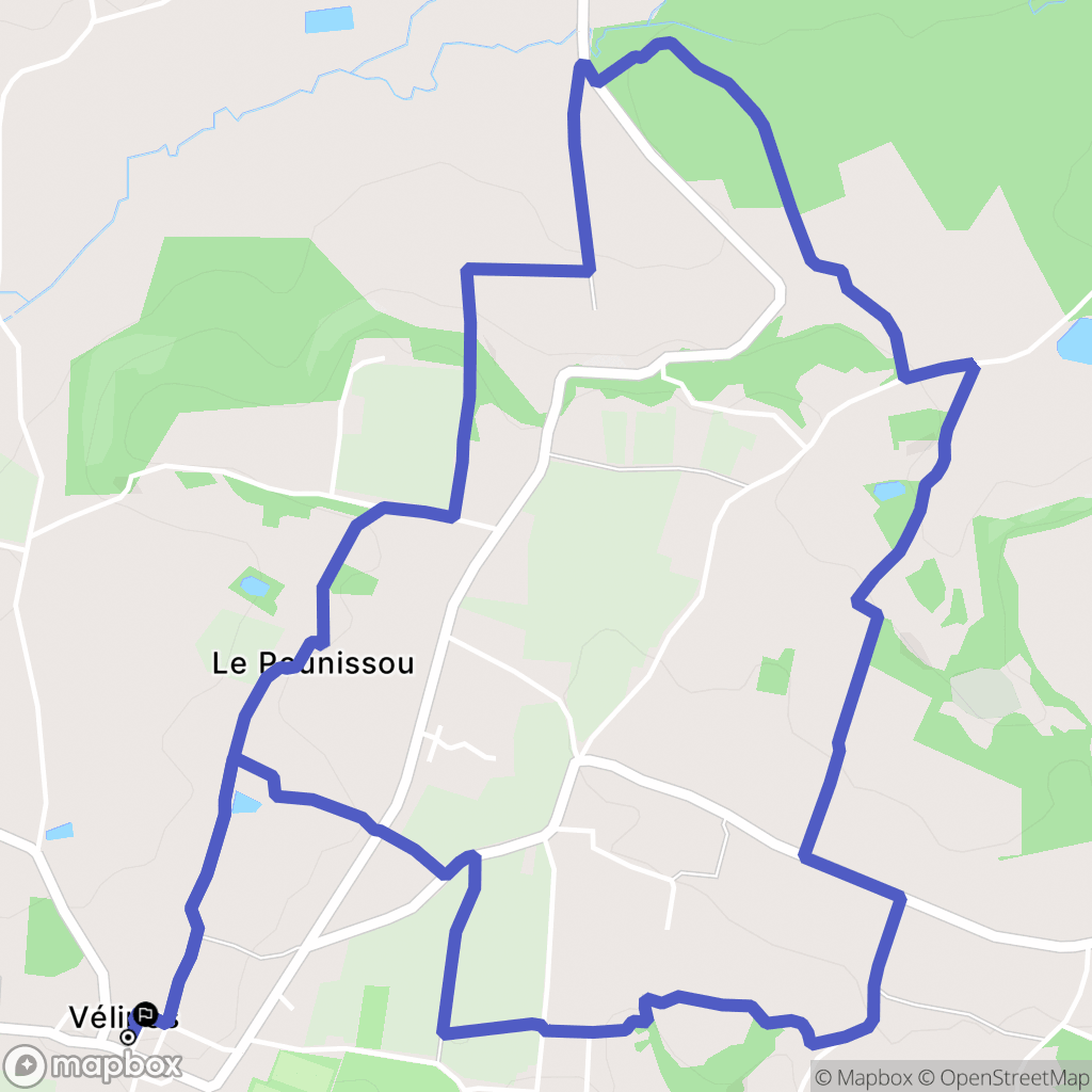 Vélines : carte du parcours de randonnée - France
