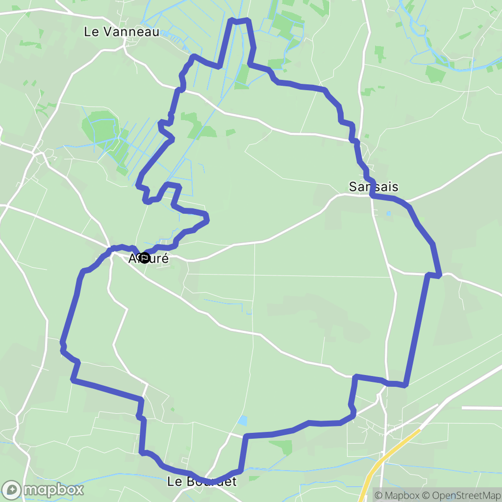 Amuré : carte du parcours de randonnée - France