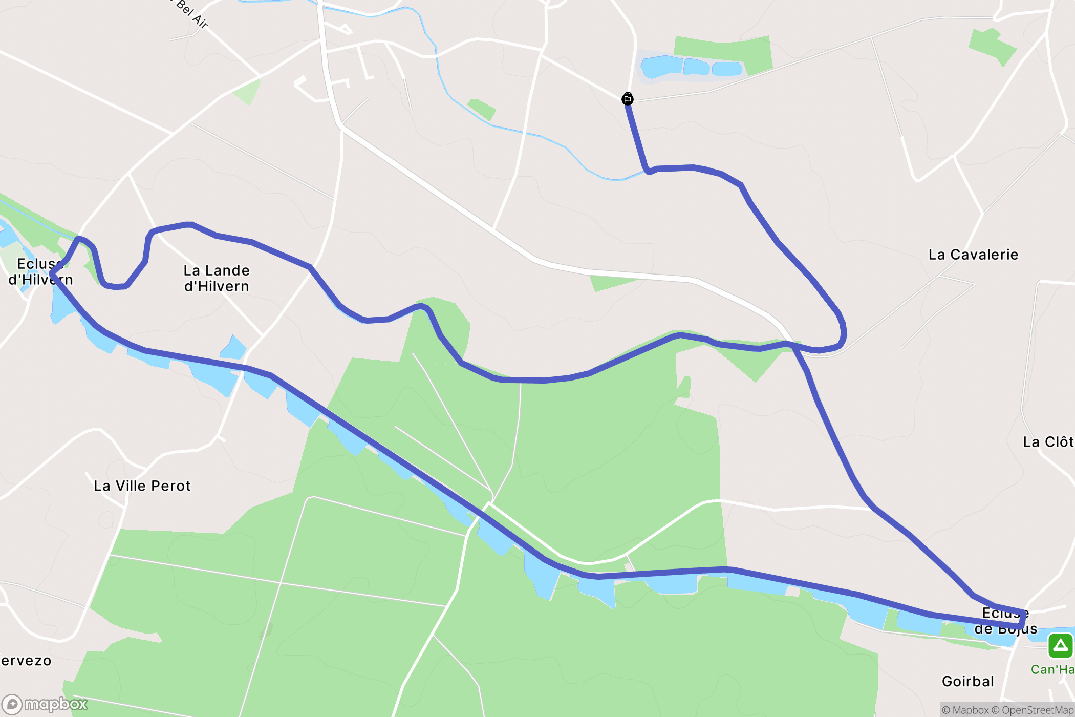 Saint-Gonnery : carte du parcours de randonnée - France