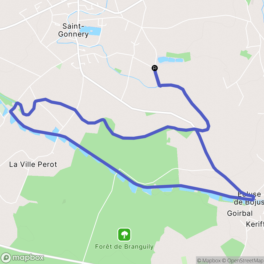 Saint-Gonnery : carte du parcours de randonnée - France