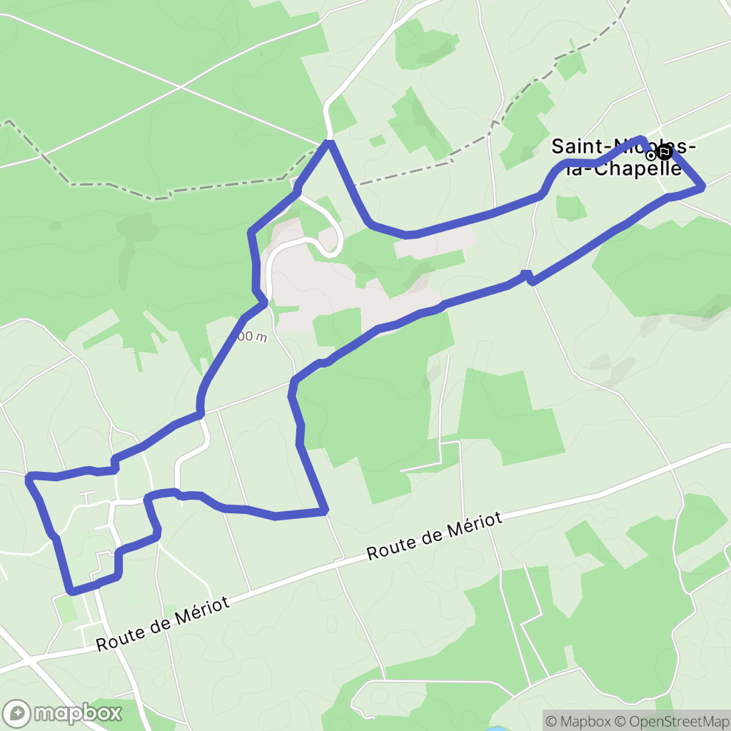 Saint-Nicolas-la-Chapelle : carte du parcours de randonnée - France