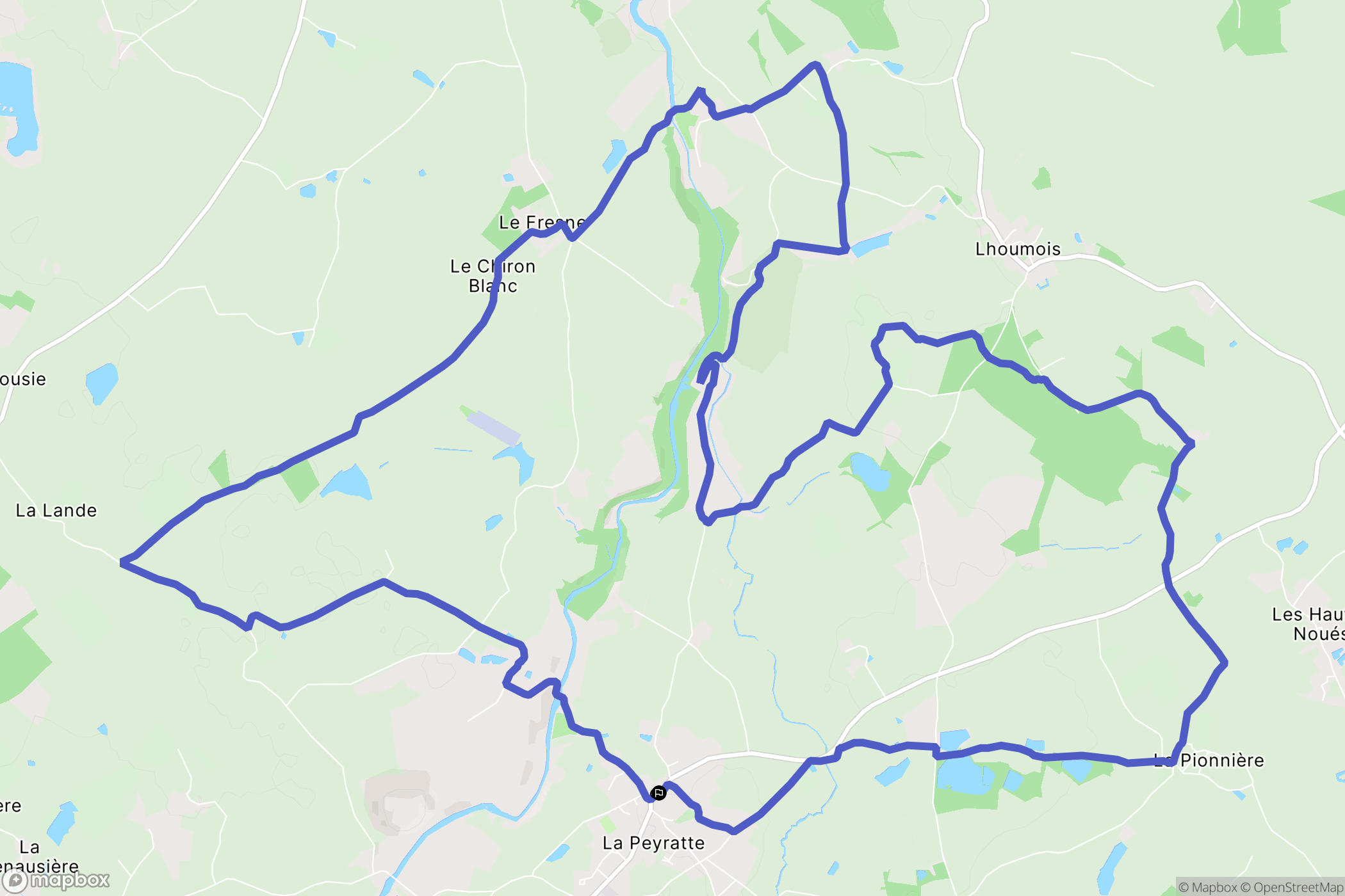 La Peyratte : carte du parcours de randonnée - France