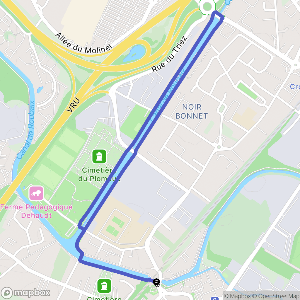 Wasquehal : carte du parcours de randonnée - France