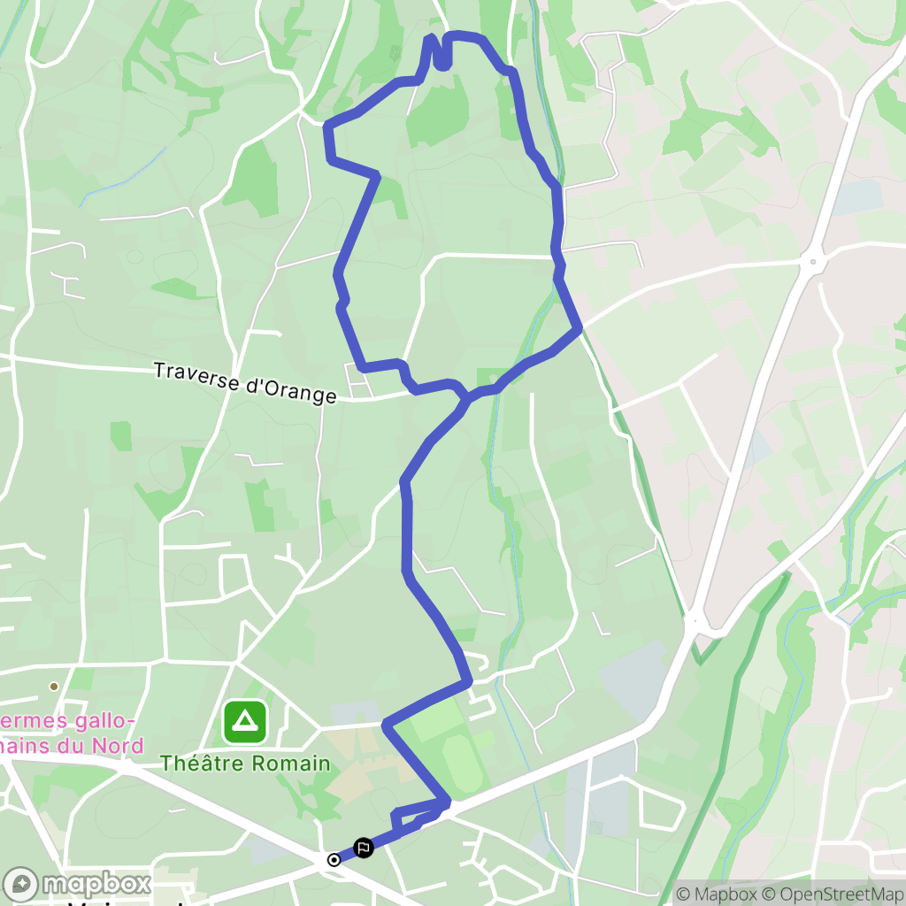 Vaison-la-Romaine : carte du parcours de randonnée - France