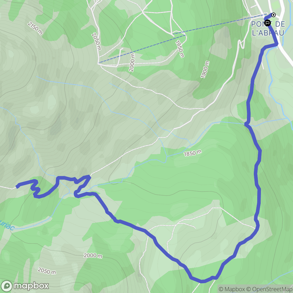 Allos : carte du parcours de randonnée - France