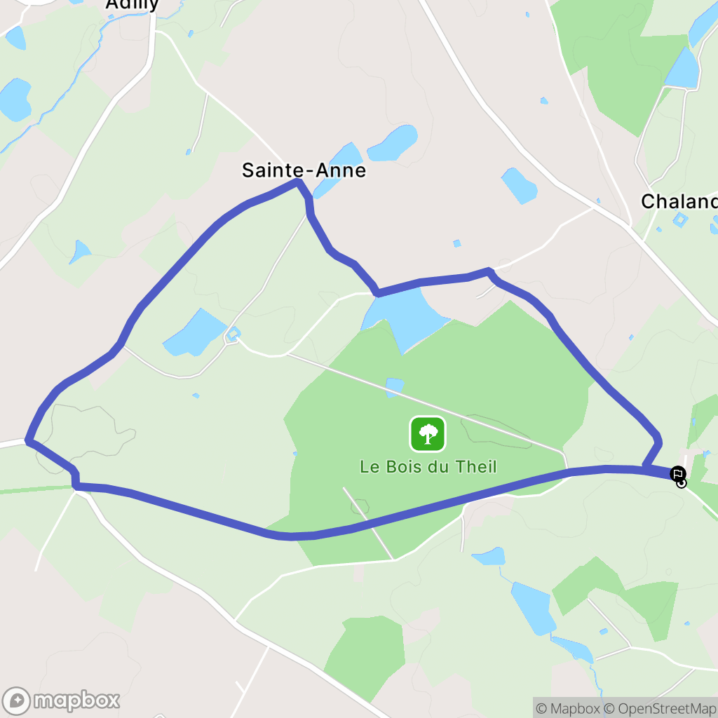 Châtillon-sur-Thouet : carte du parcours de randonnée - France