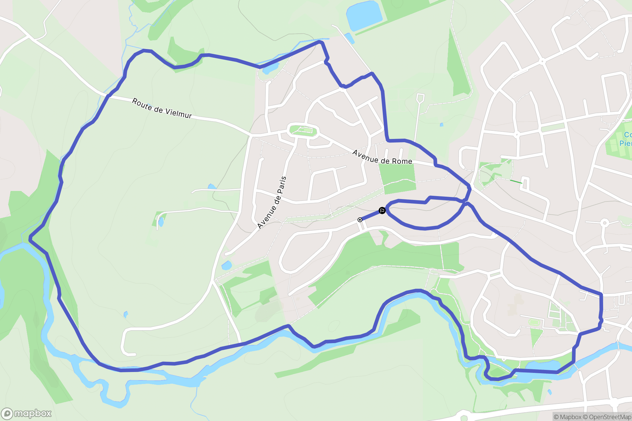 La Séguinière : carte du parcours de randonnée - France